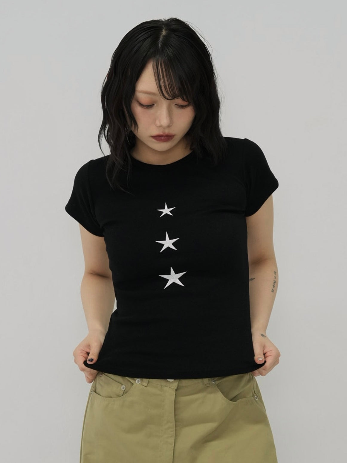 vertical star print tops