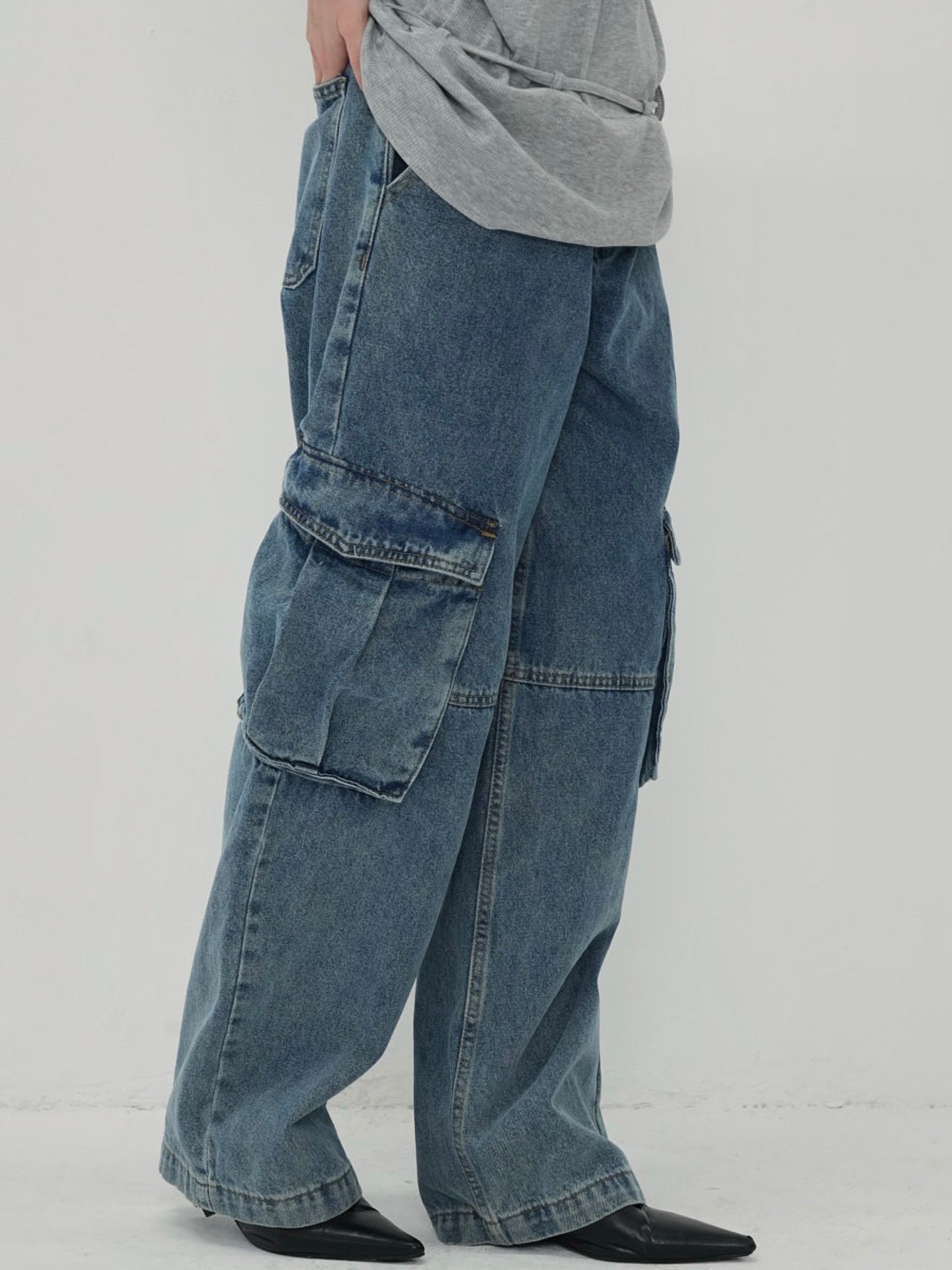 military denim pants