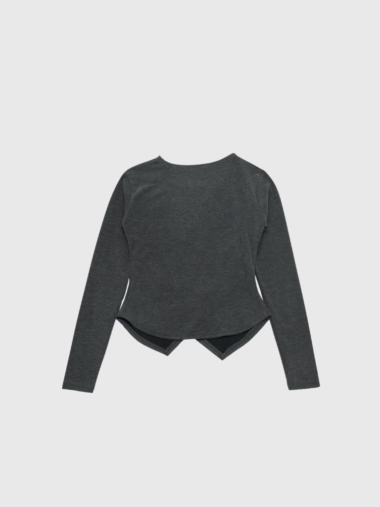 asymmetry frill blouse t