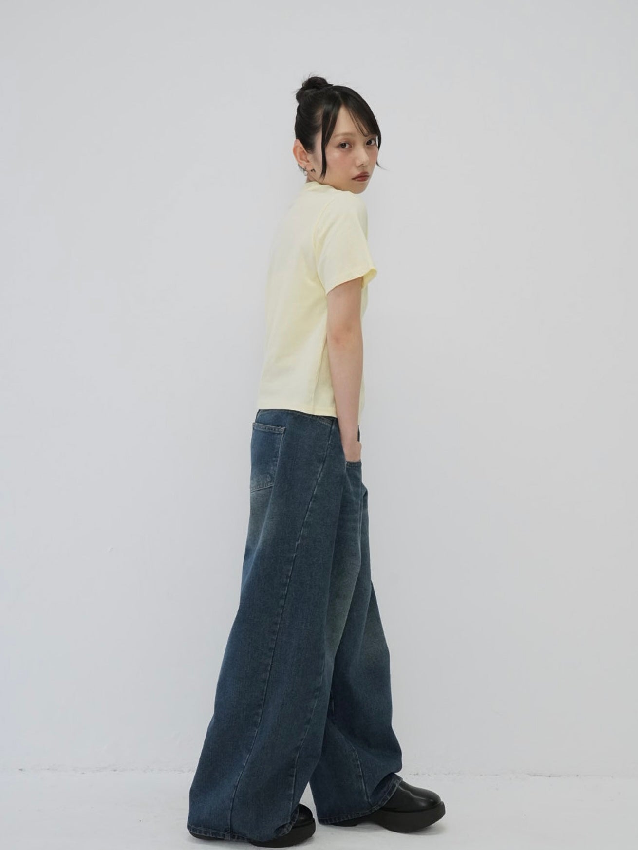 wide cut denim