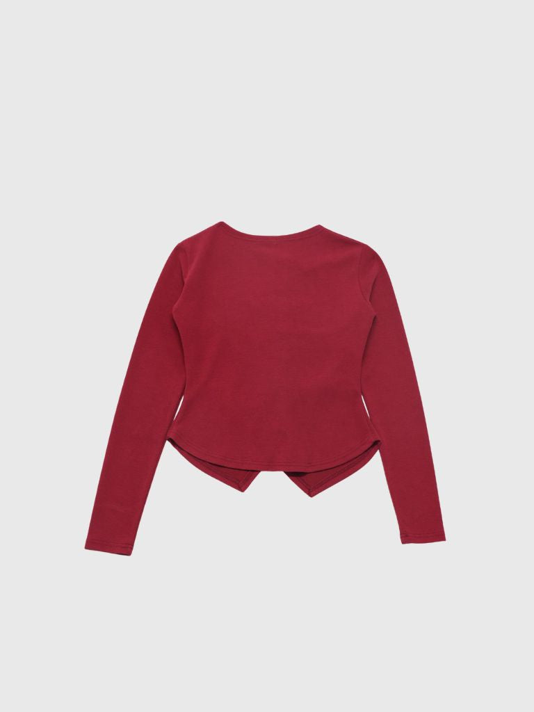 asymmetry frill blouse t