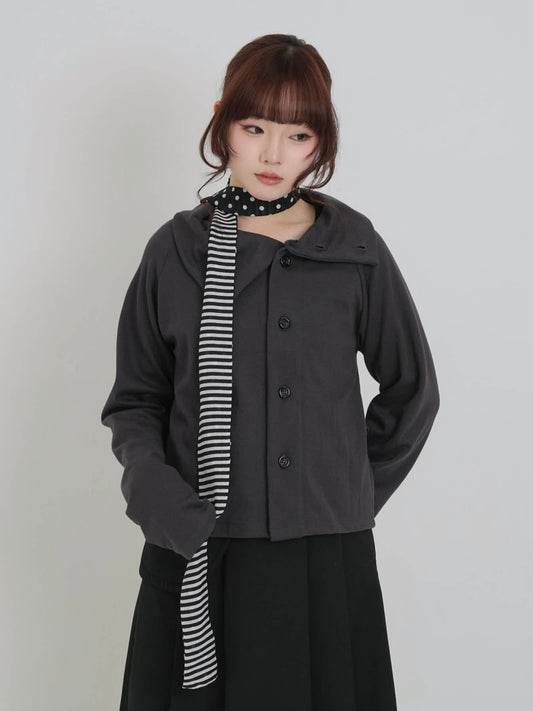 reversible dot stripe scarf