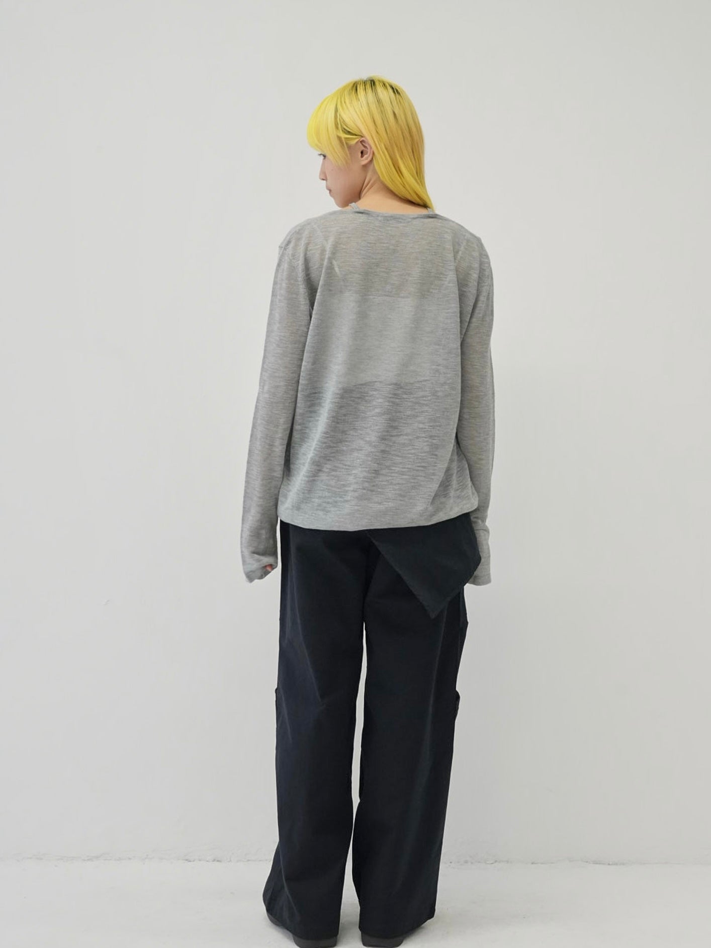sheer cross knit