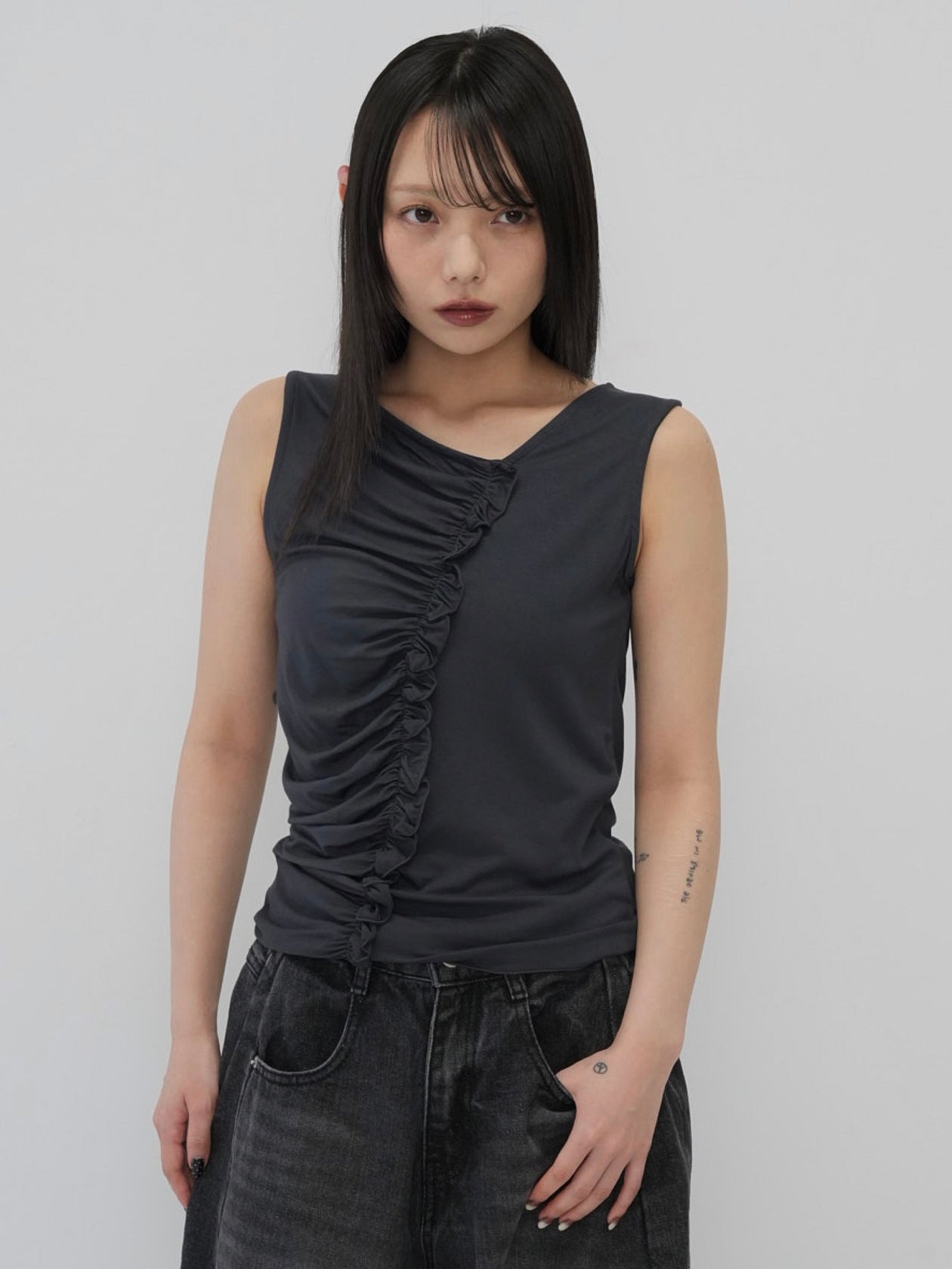 ruched drape tops