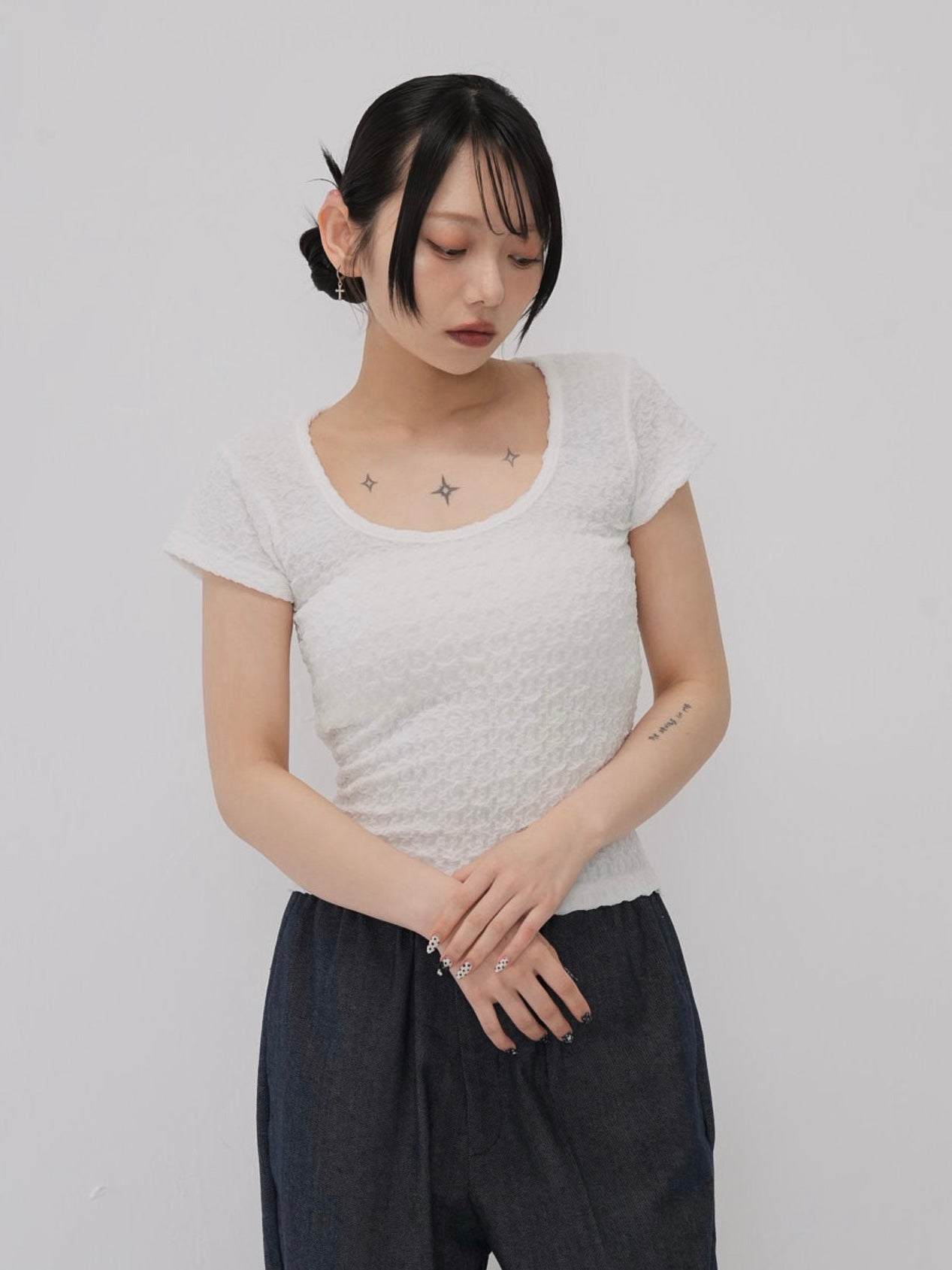 ribbon open back tops