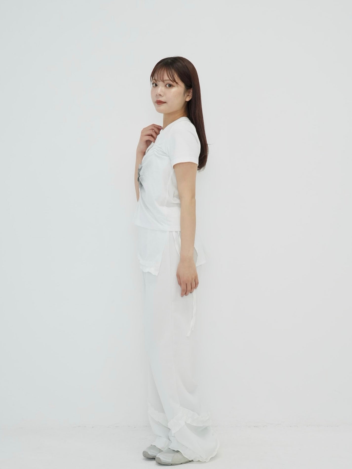 hem ruffle wrap pants