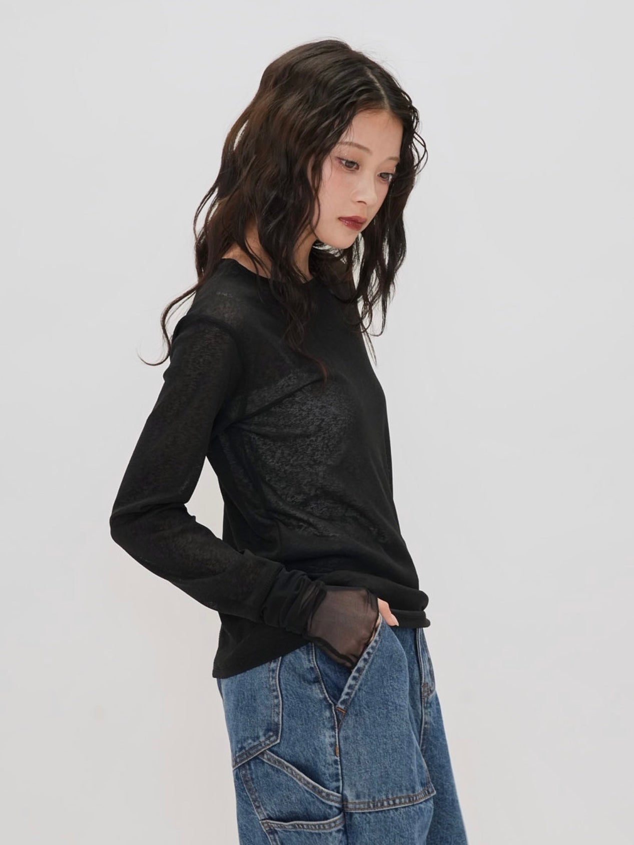 bicolor see through t