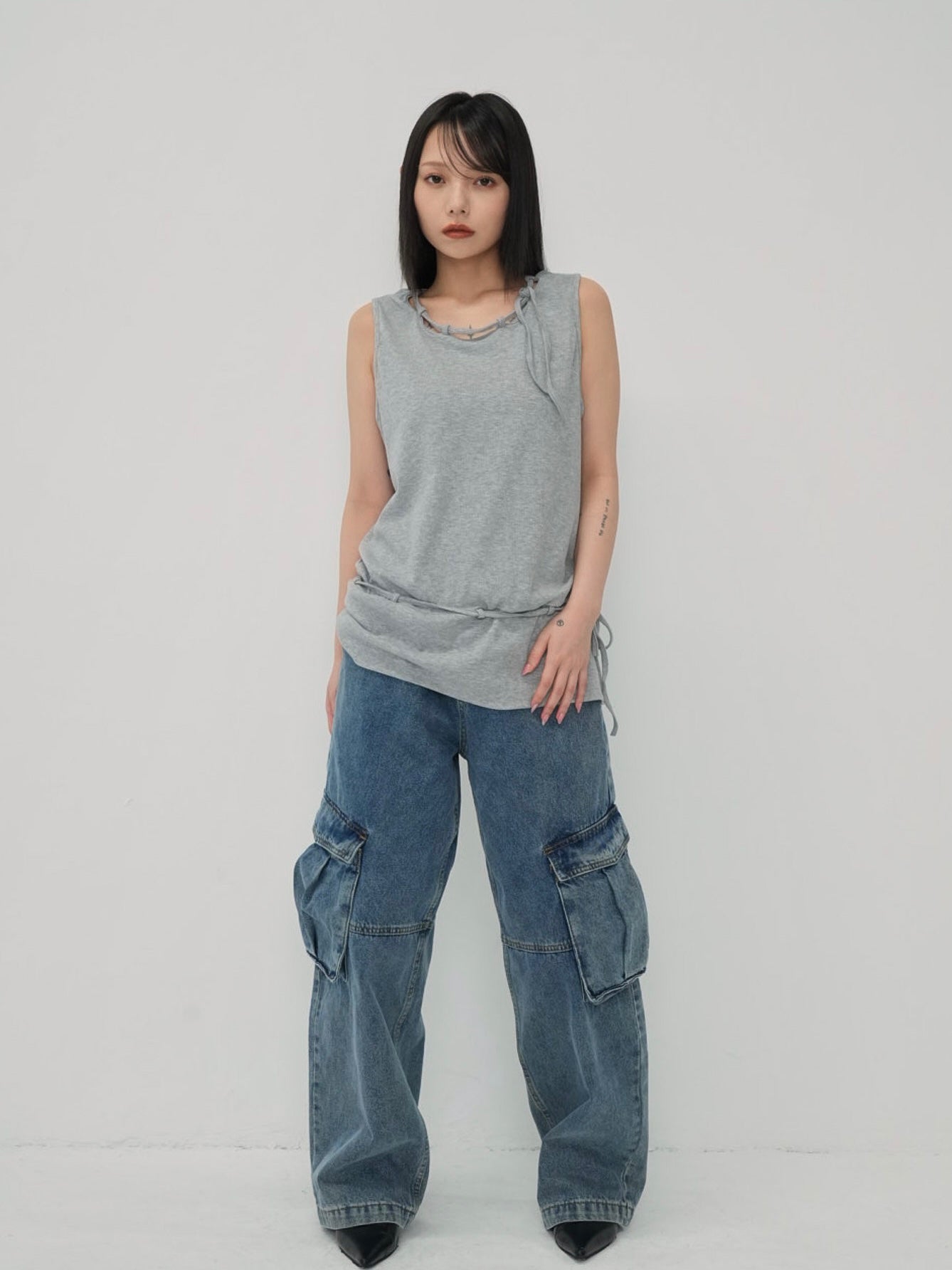 military denim pants