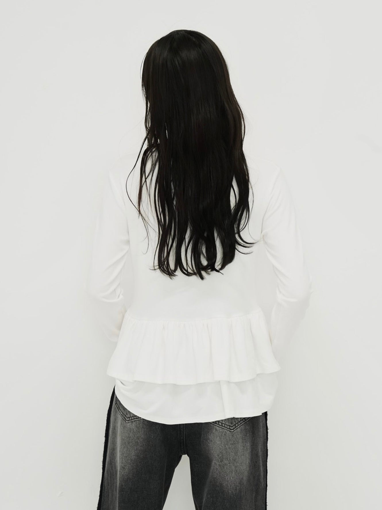 frill front ribbon cardigan
