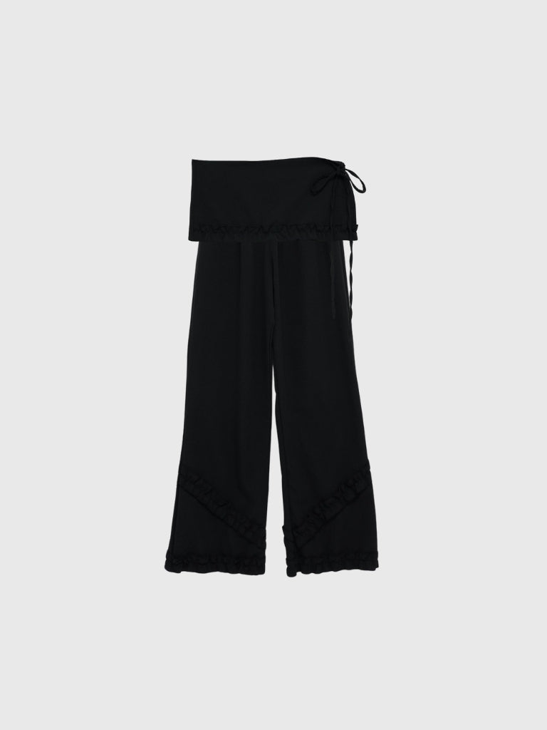 hem ruffle wrap pants