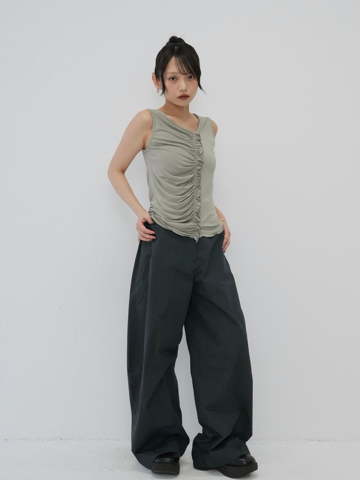 ruched drape tops