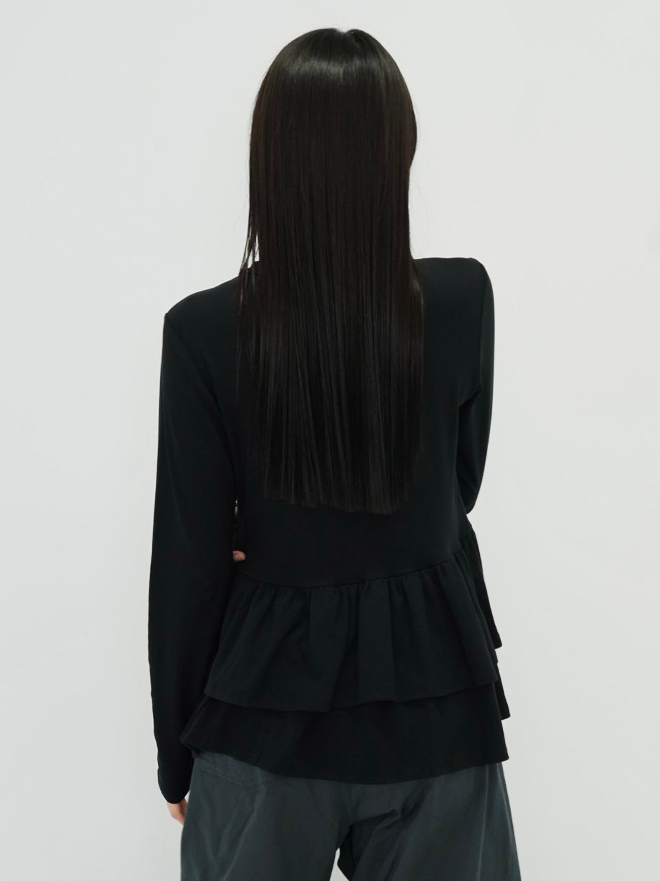 frill front ribbon cardigan