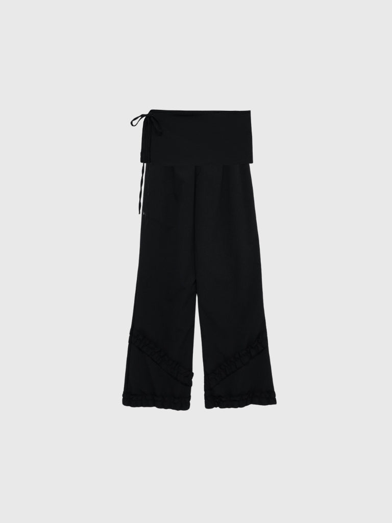 hem ruffle wrap pants