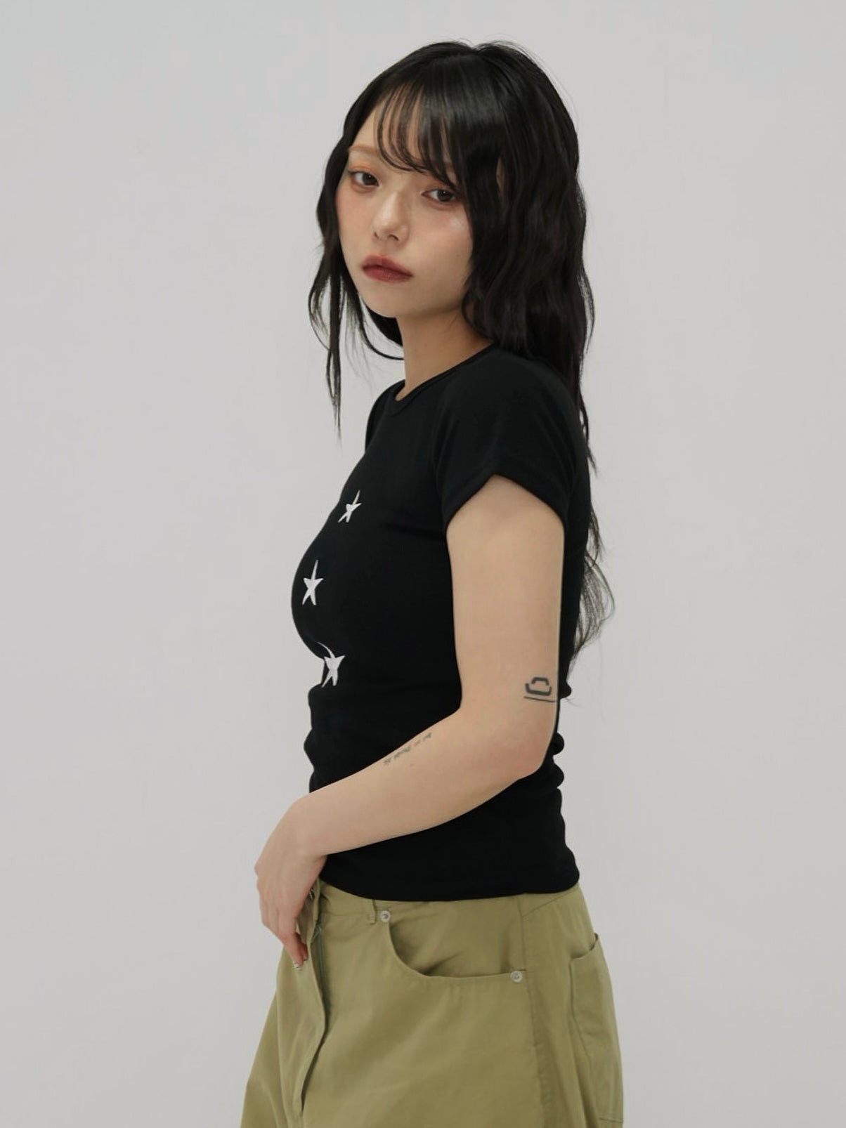 vertical star print tops