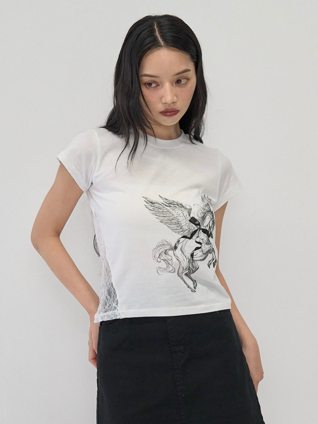 side lace unicorn tops