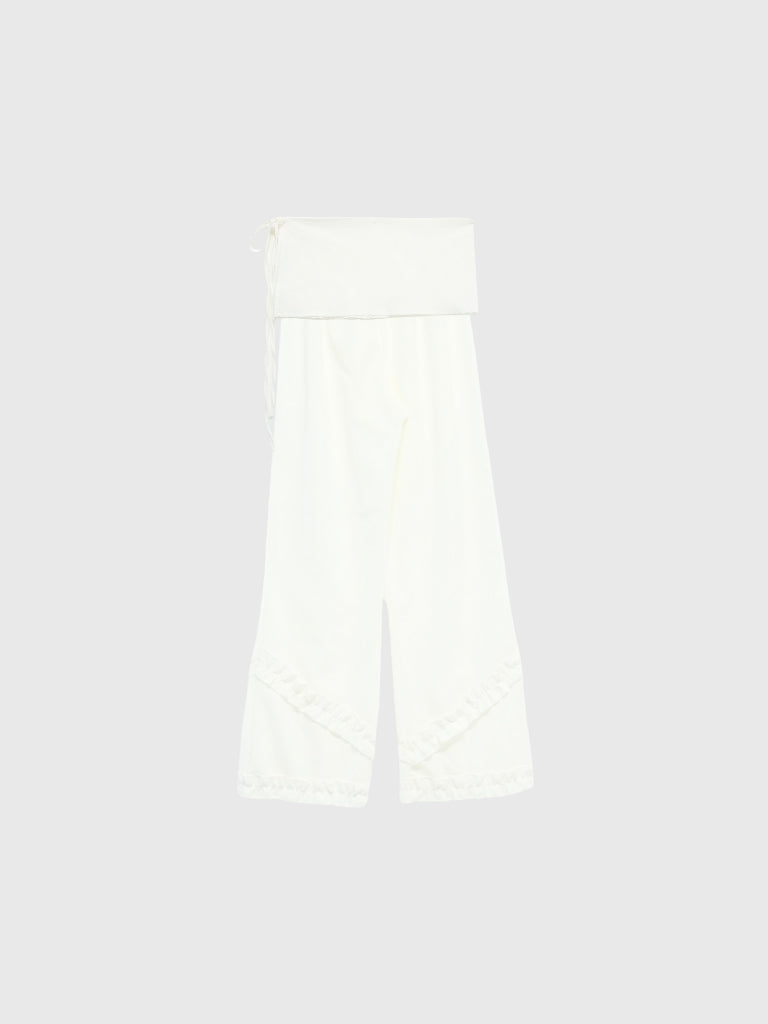 hem ruffle wrap pants