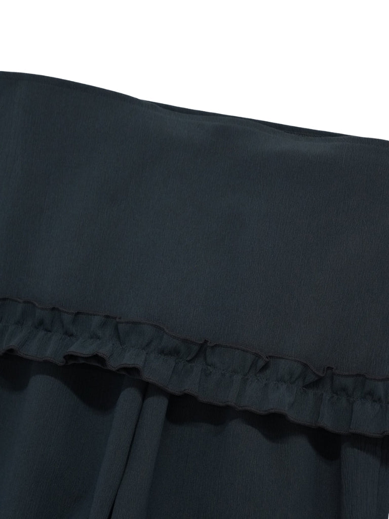 hem ruffle wrap pants