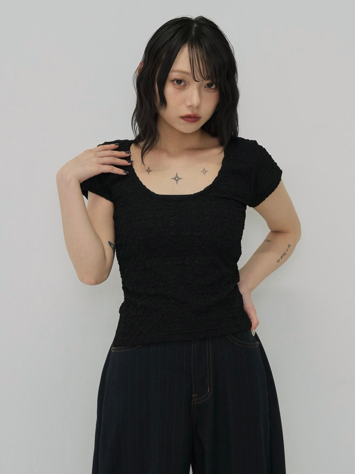 ribbon open back tops