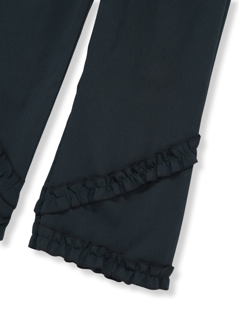 hem ruffle wrap pants