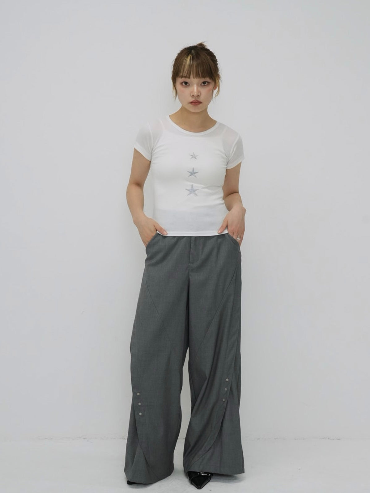 vertical star print tops