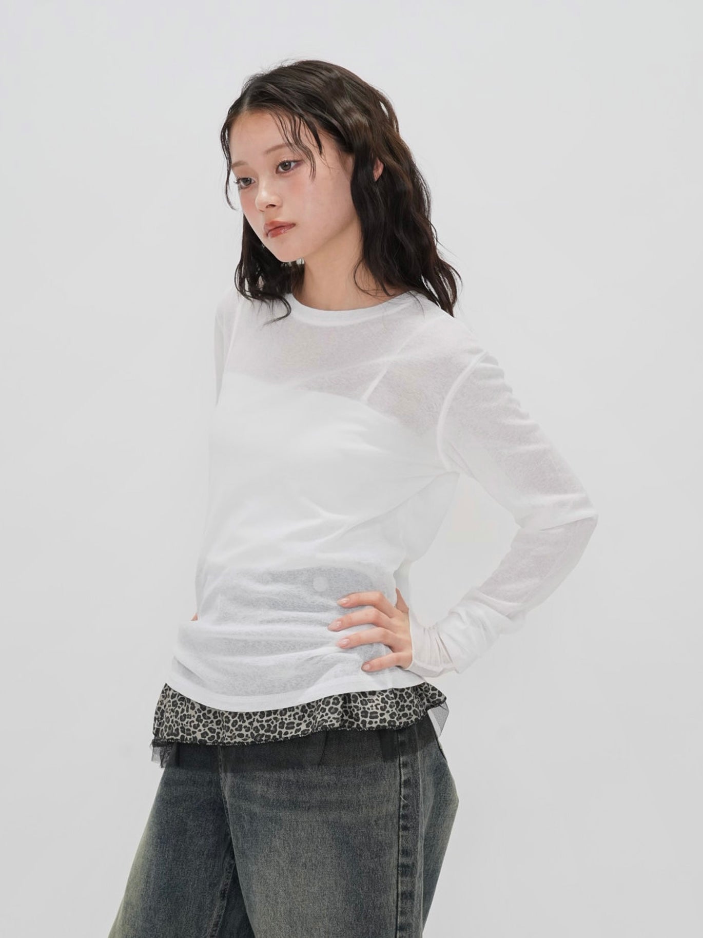 bicolor see through t