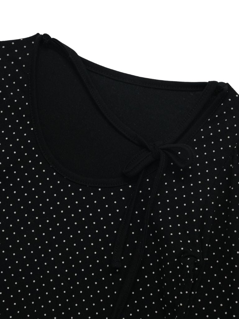 oval neck dot tops
