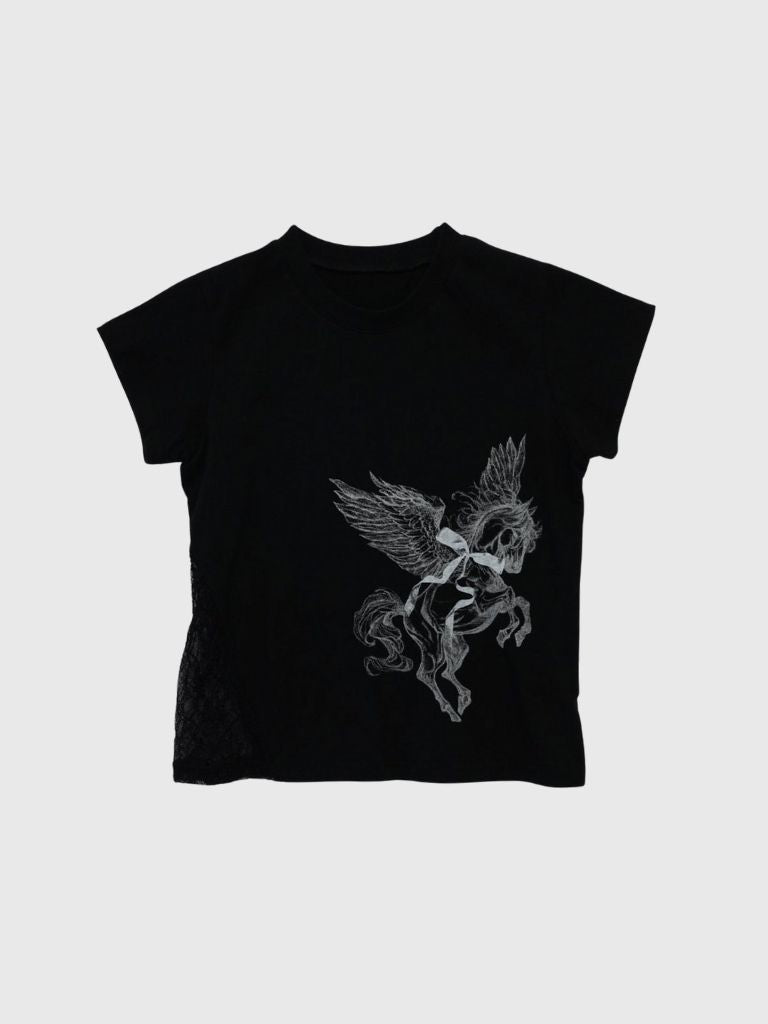 side lace unicorn tops