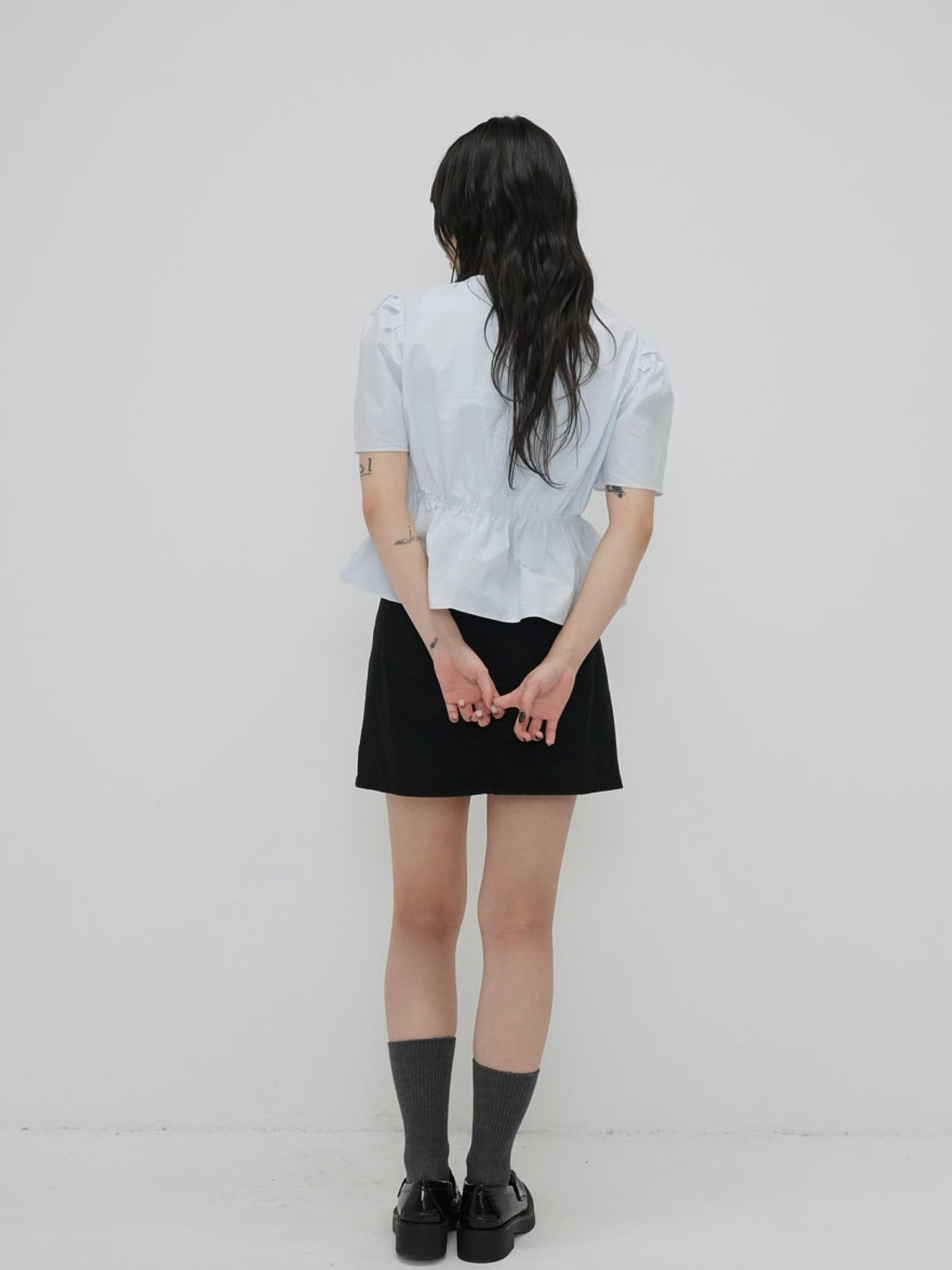 front ribbon blouse