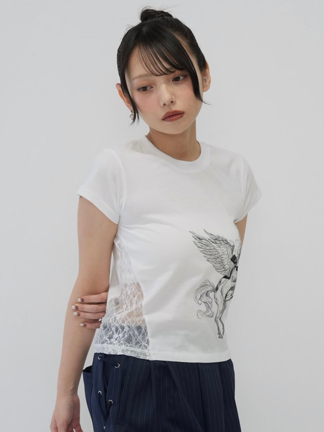 side lace unicorn tops