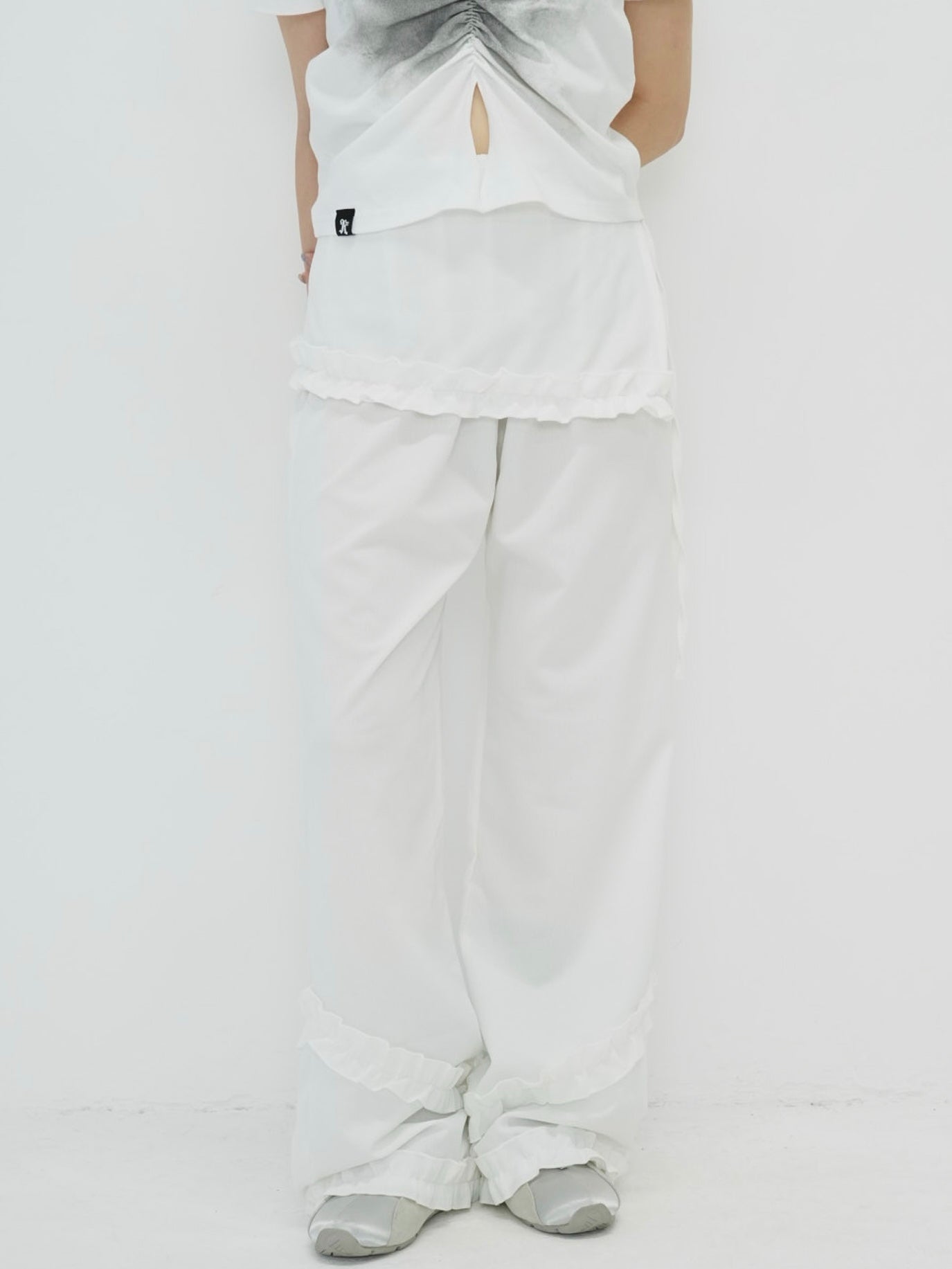 hem ruffle wrap pants