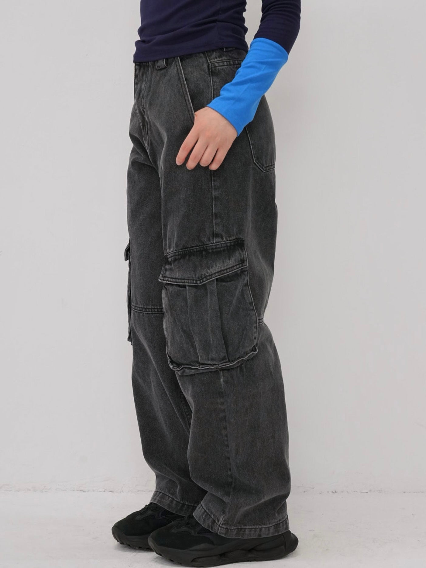 military denim pants