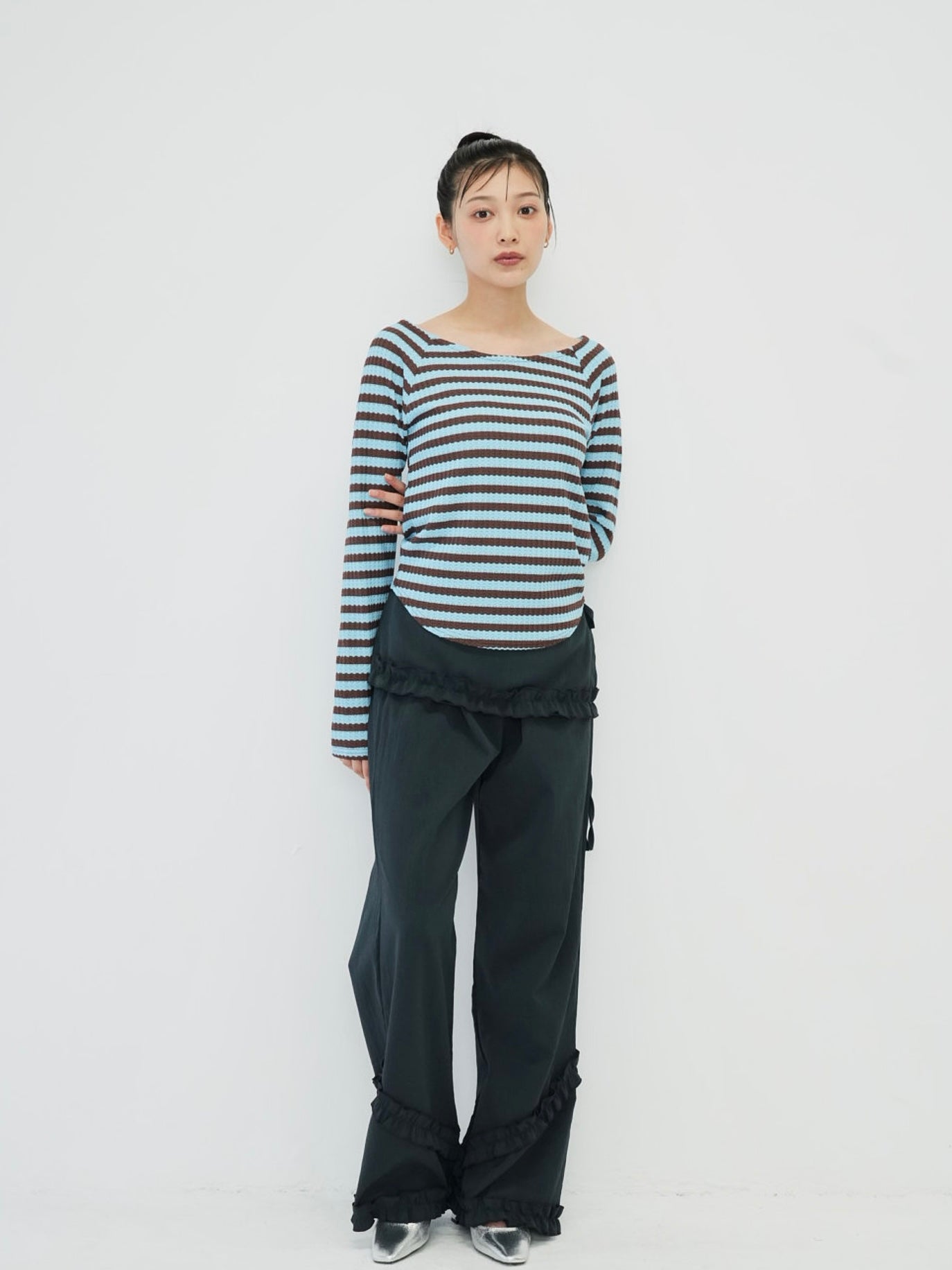hem ruffle wrap pants