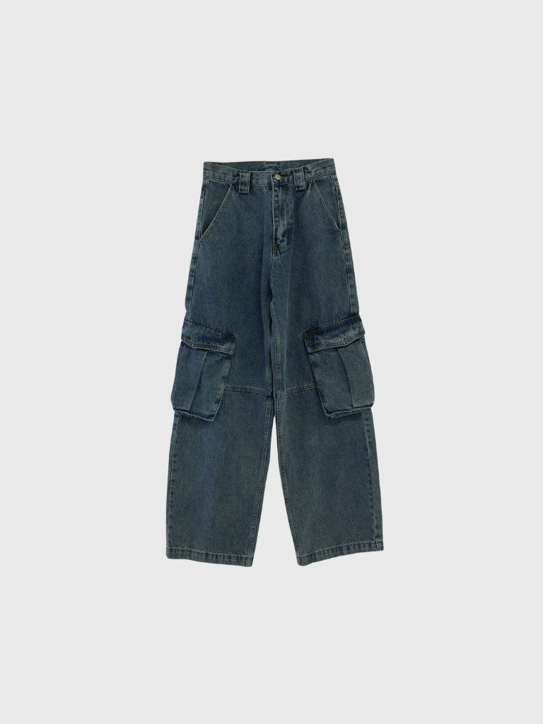 military denim pants