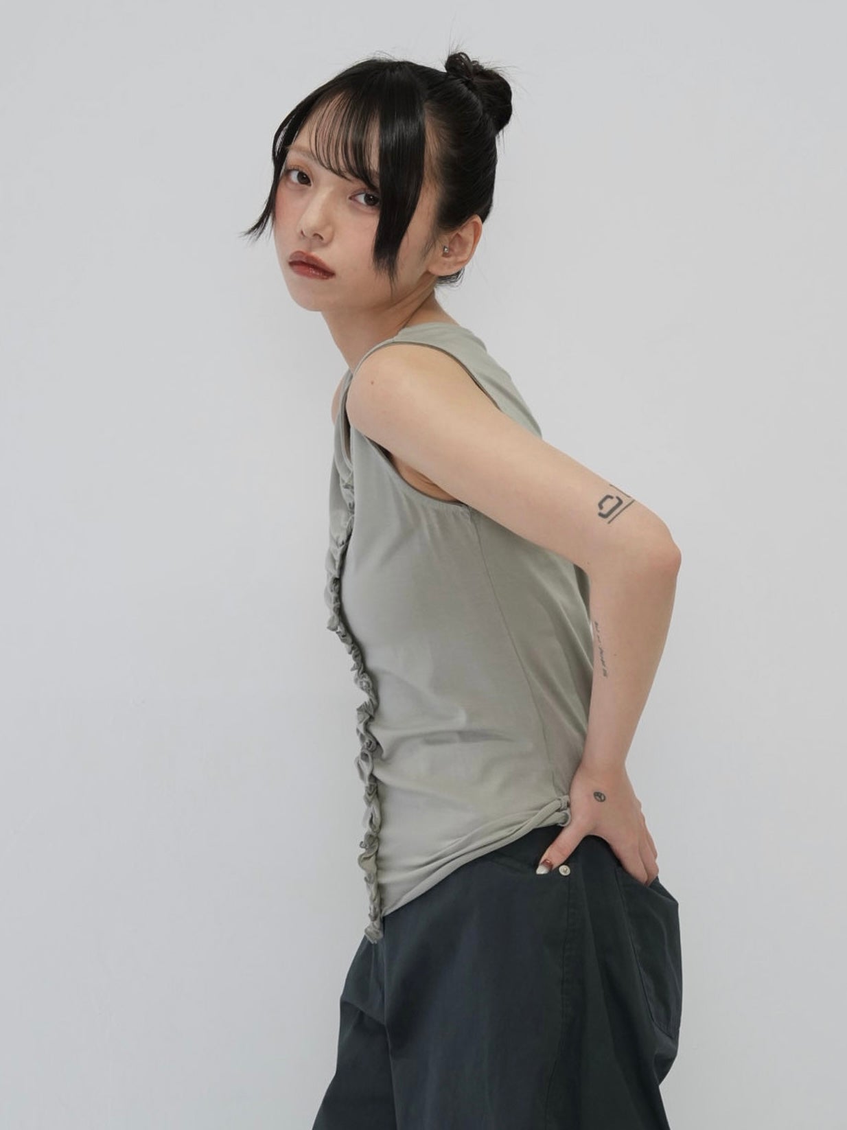 ruched drape tops