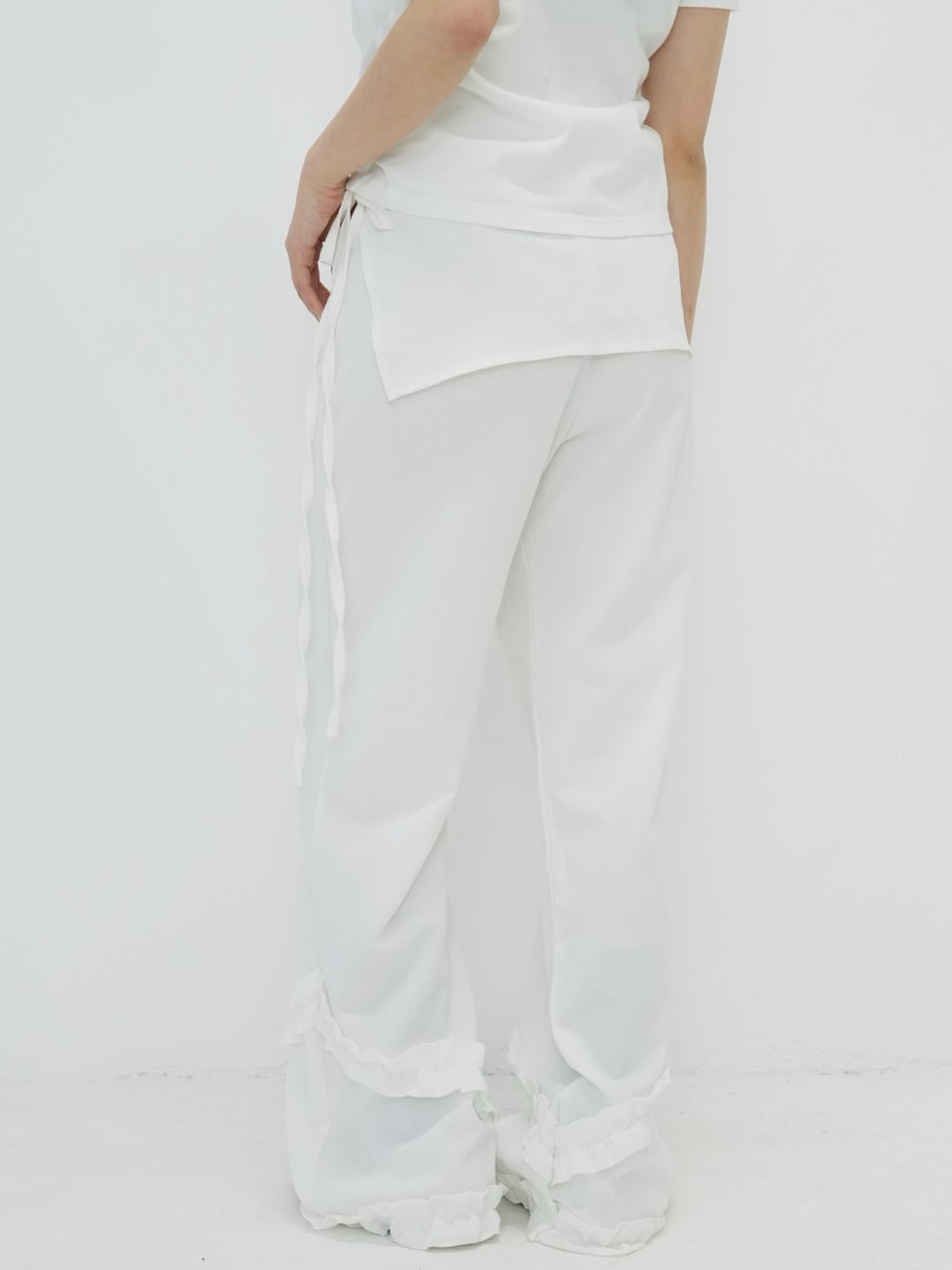 hem ruffle wrap pants