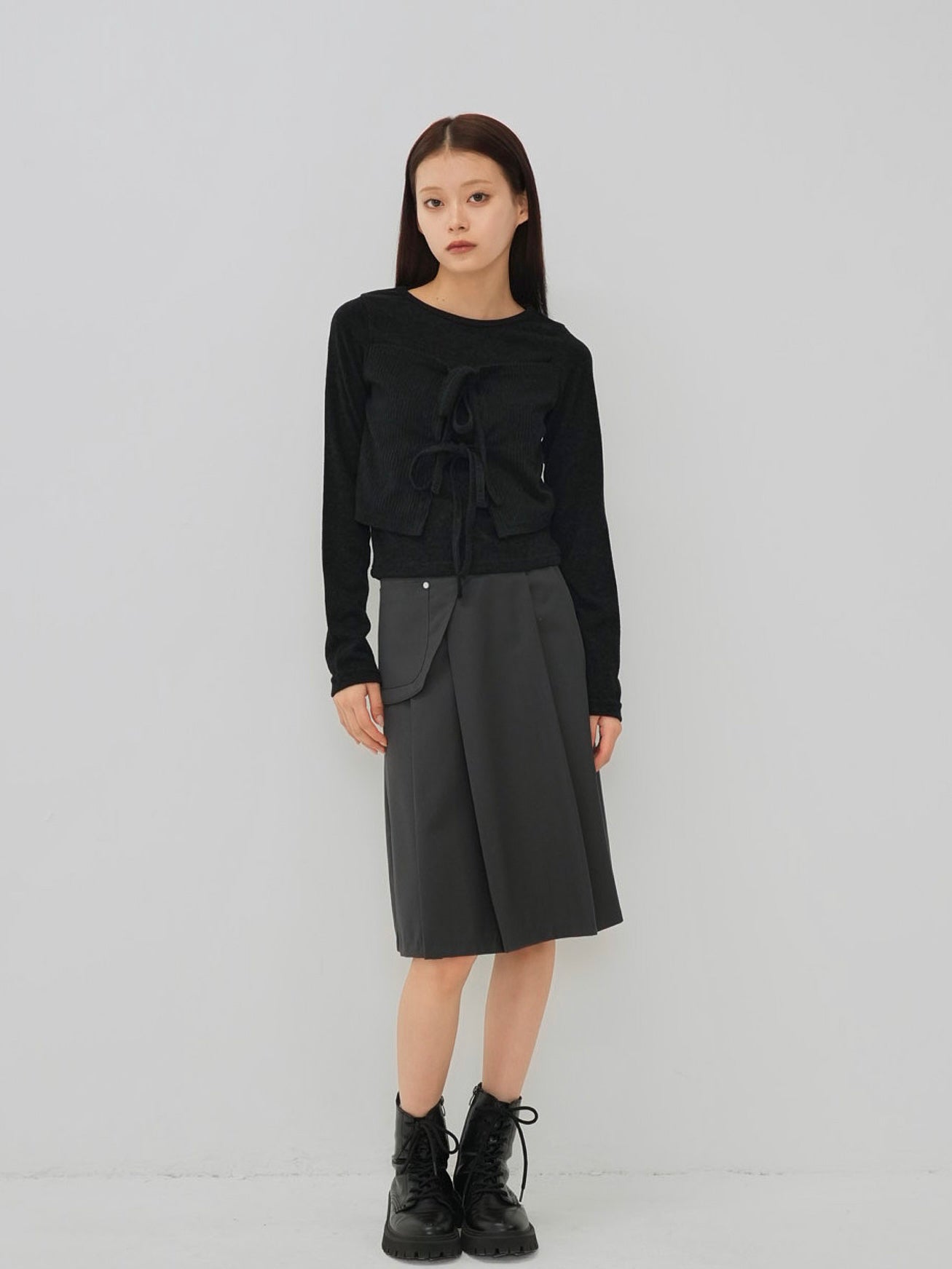 step pleats skirt
