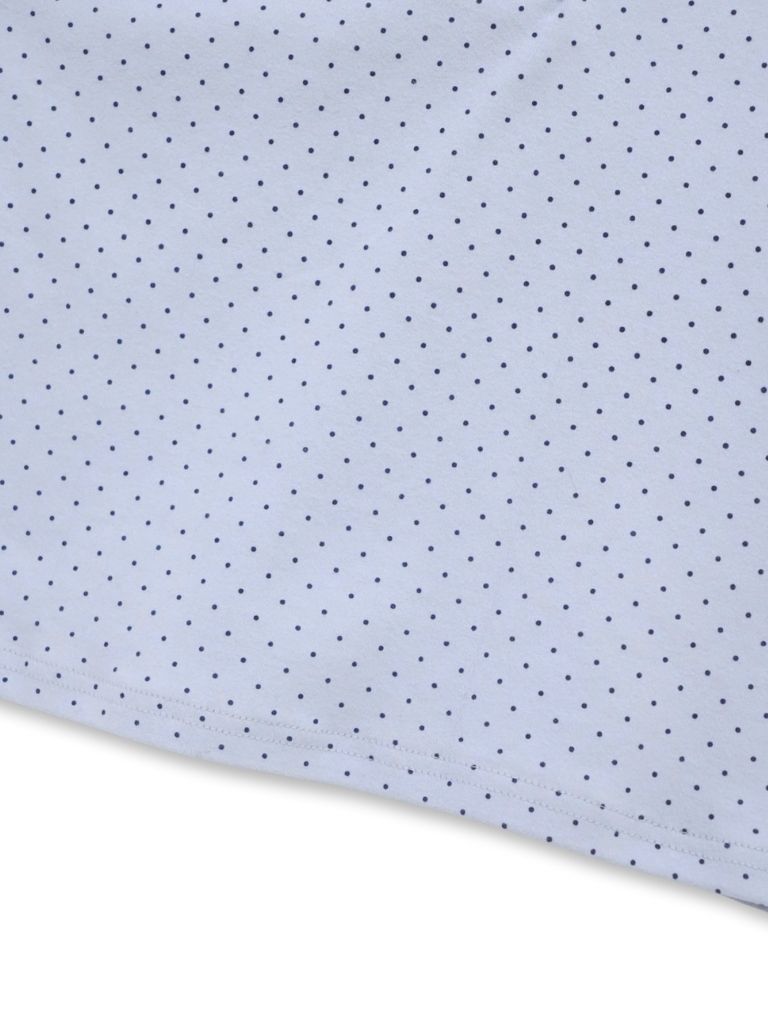 round collar puff dot tops