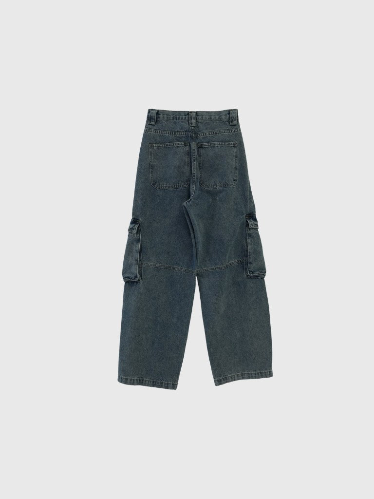 military denim pants