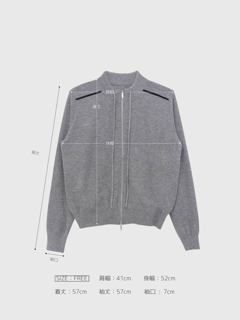 w zip line knit tops