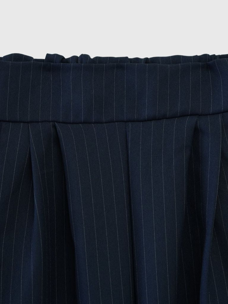 stripe side ribbon wide pants
