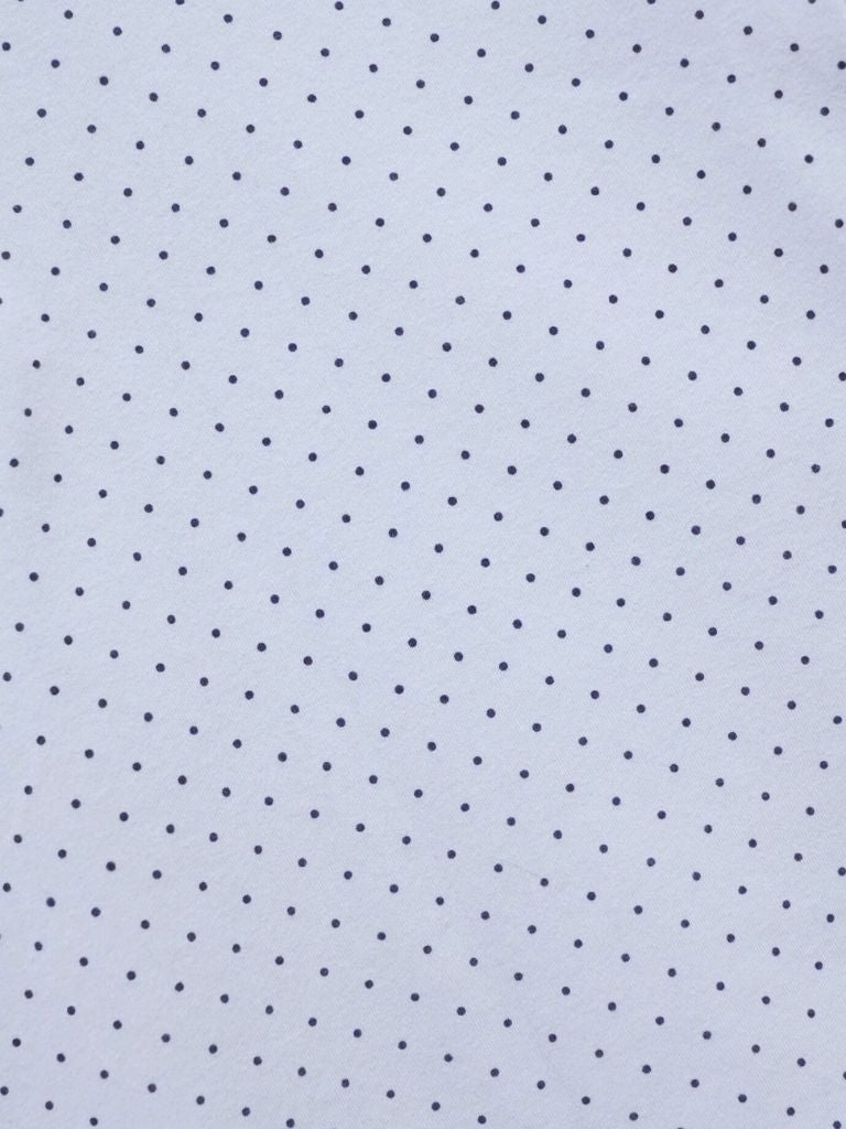 round collar puff dot tops