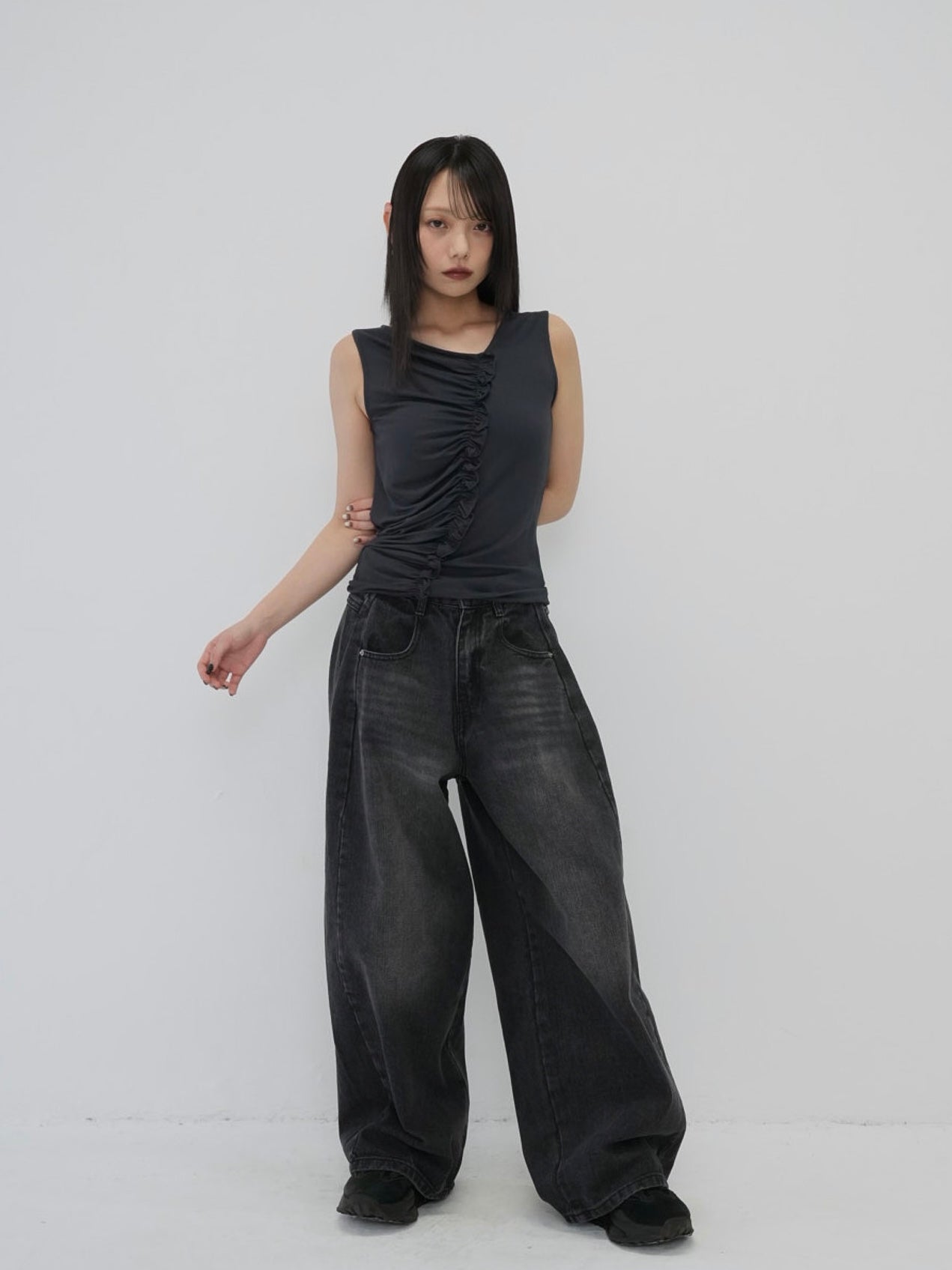 ruched drape tops