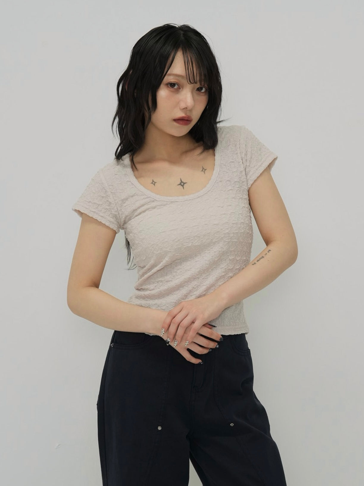 ribbon open back tops