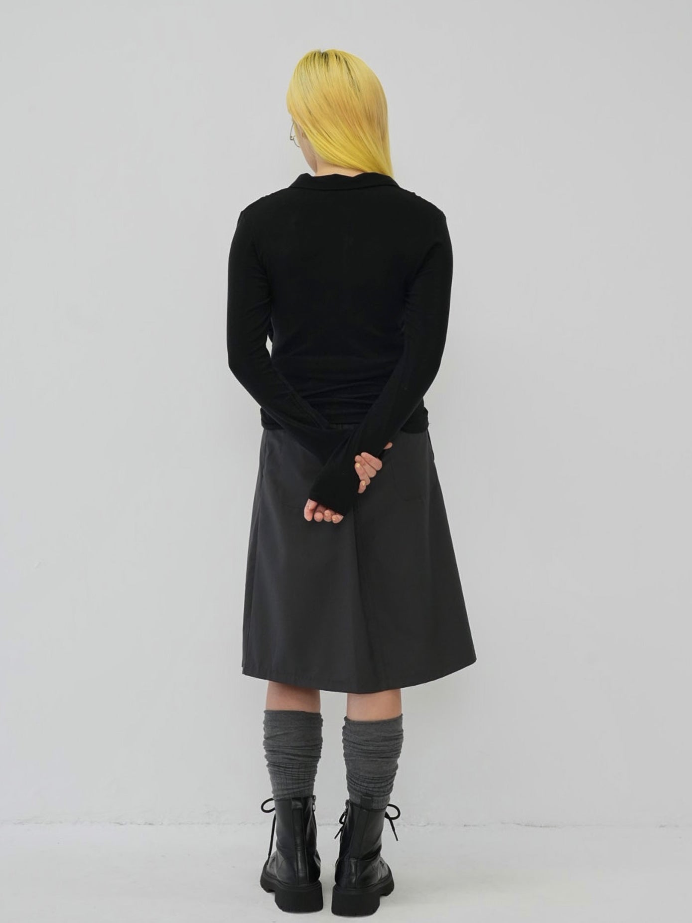 step pleats skirt