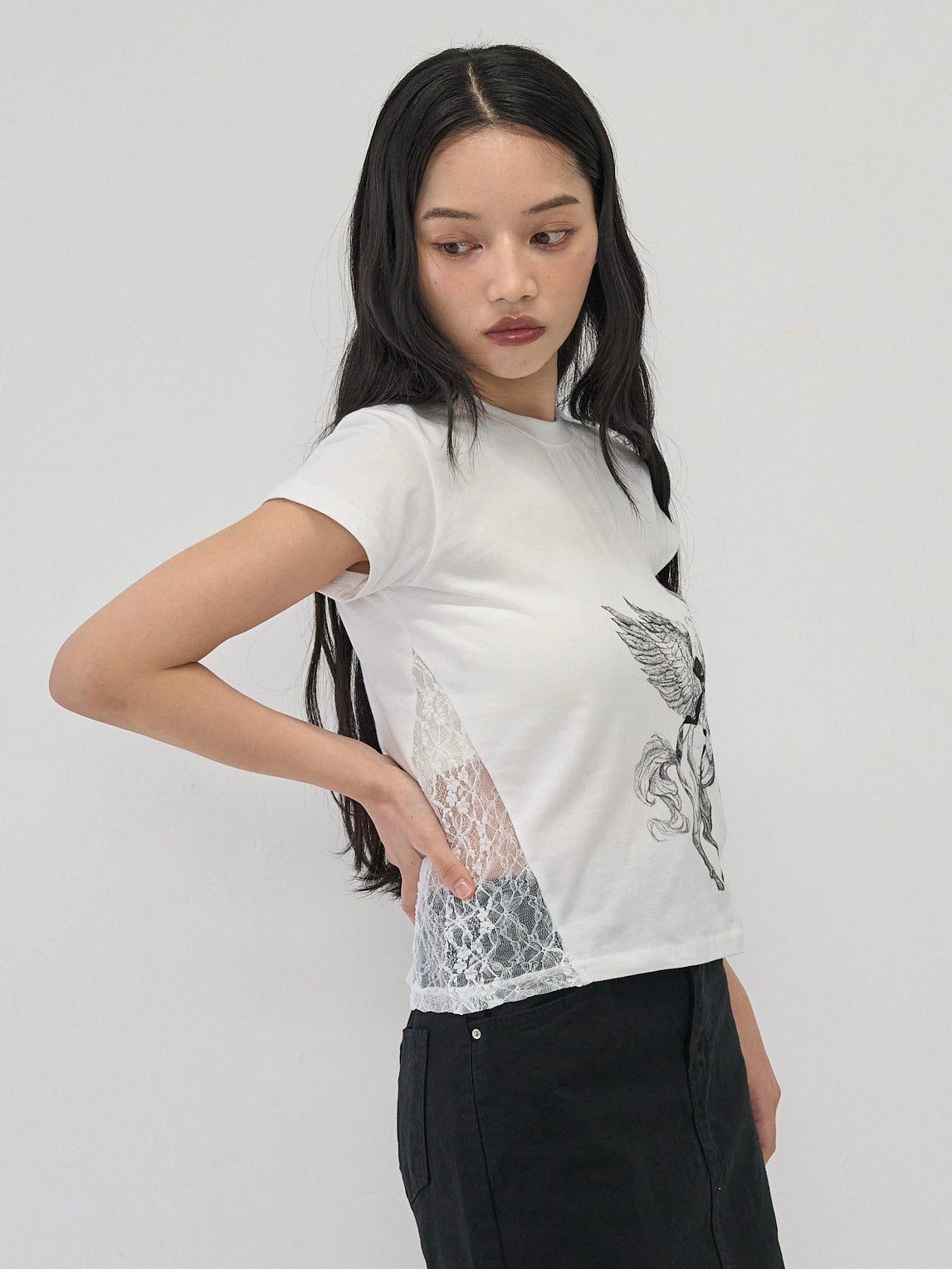 side lace unicorn tops