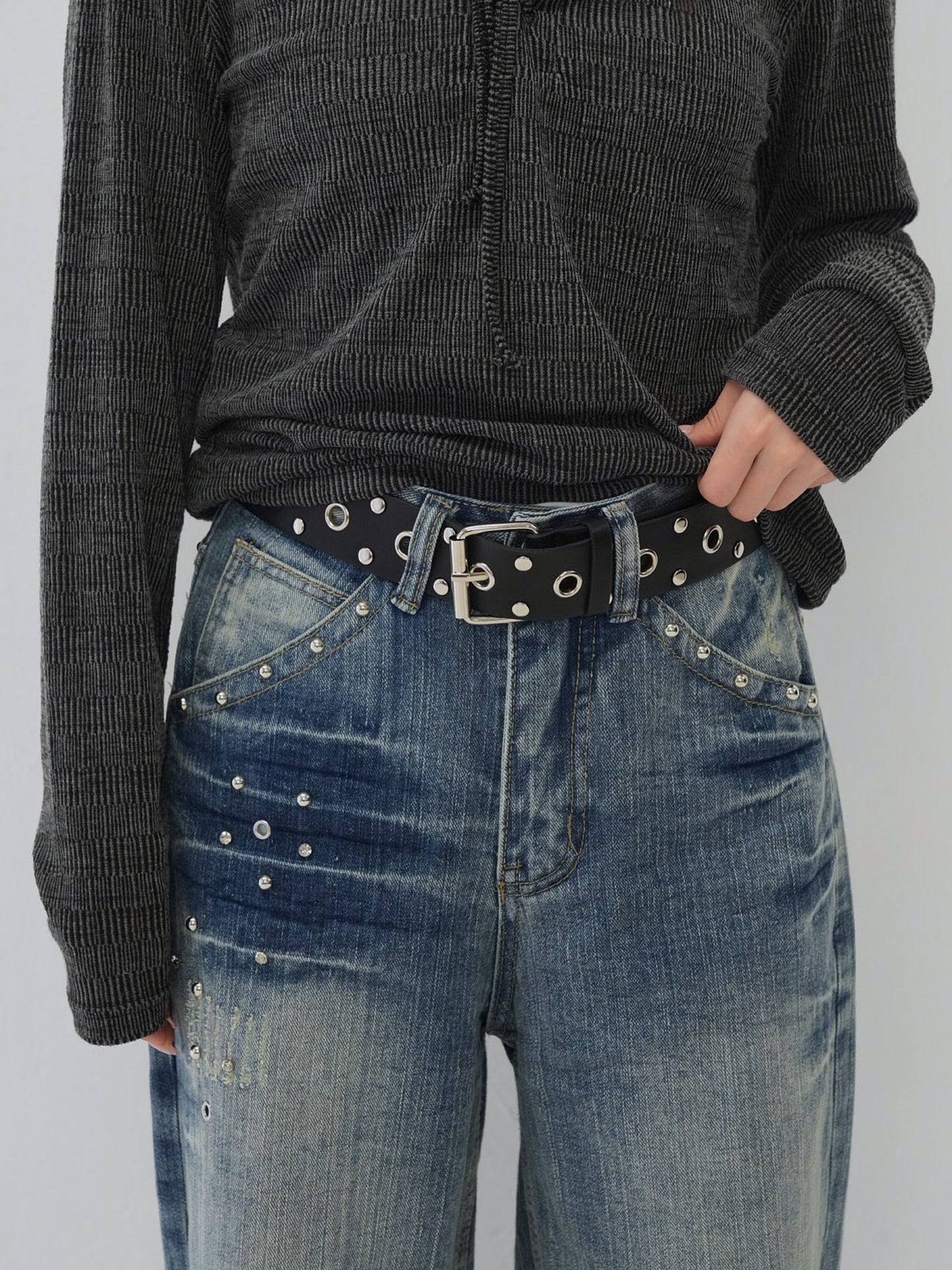 thick eyelet belt