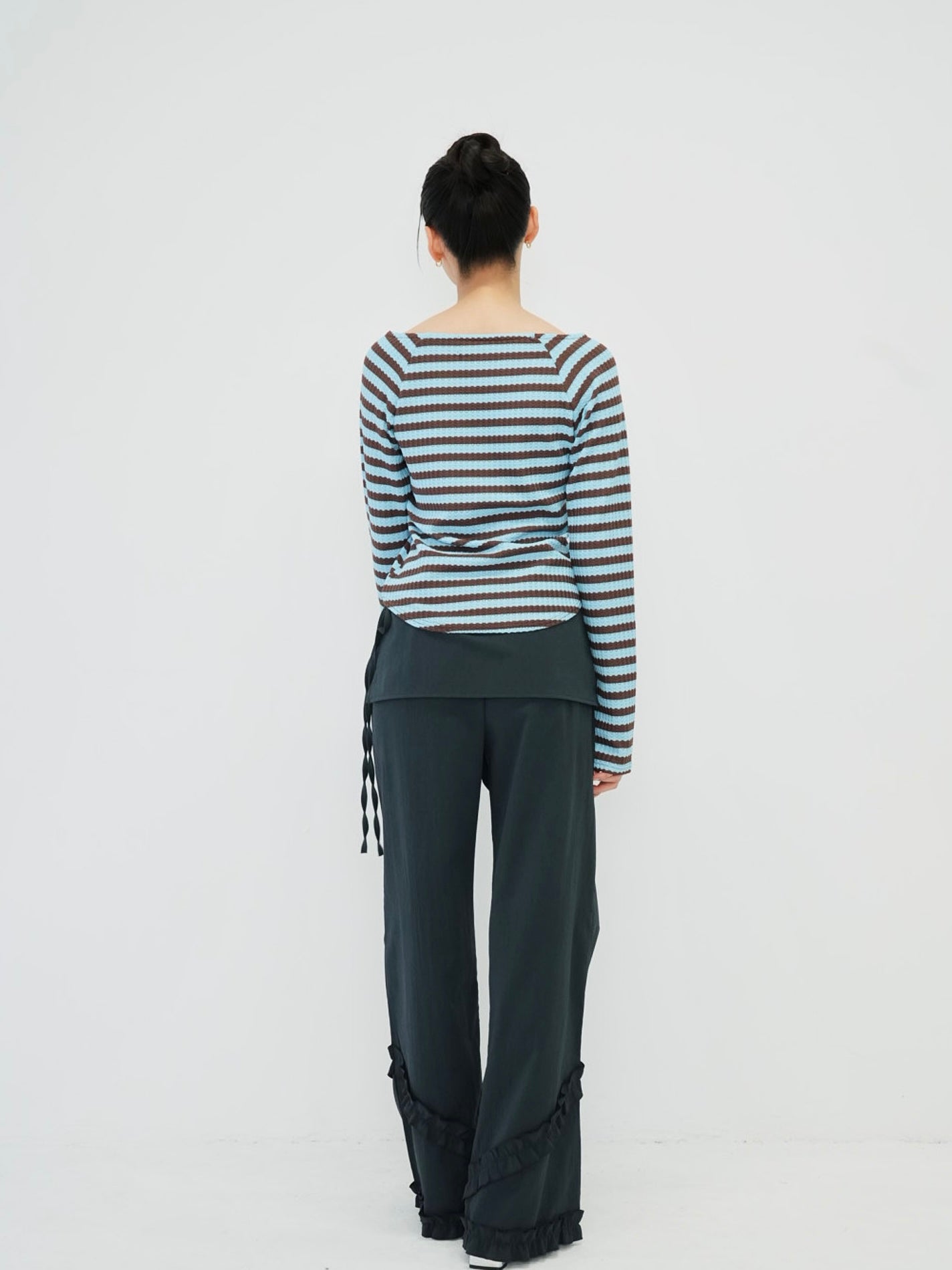 hem ruffle wrap pants