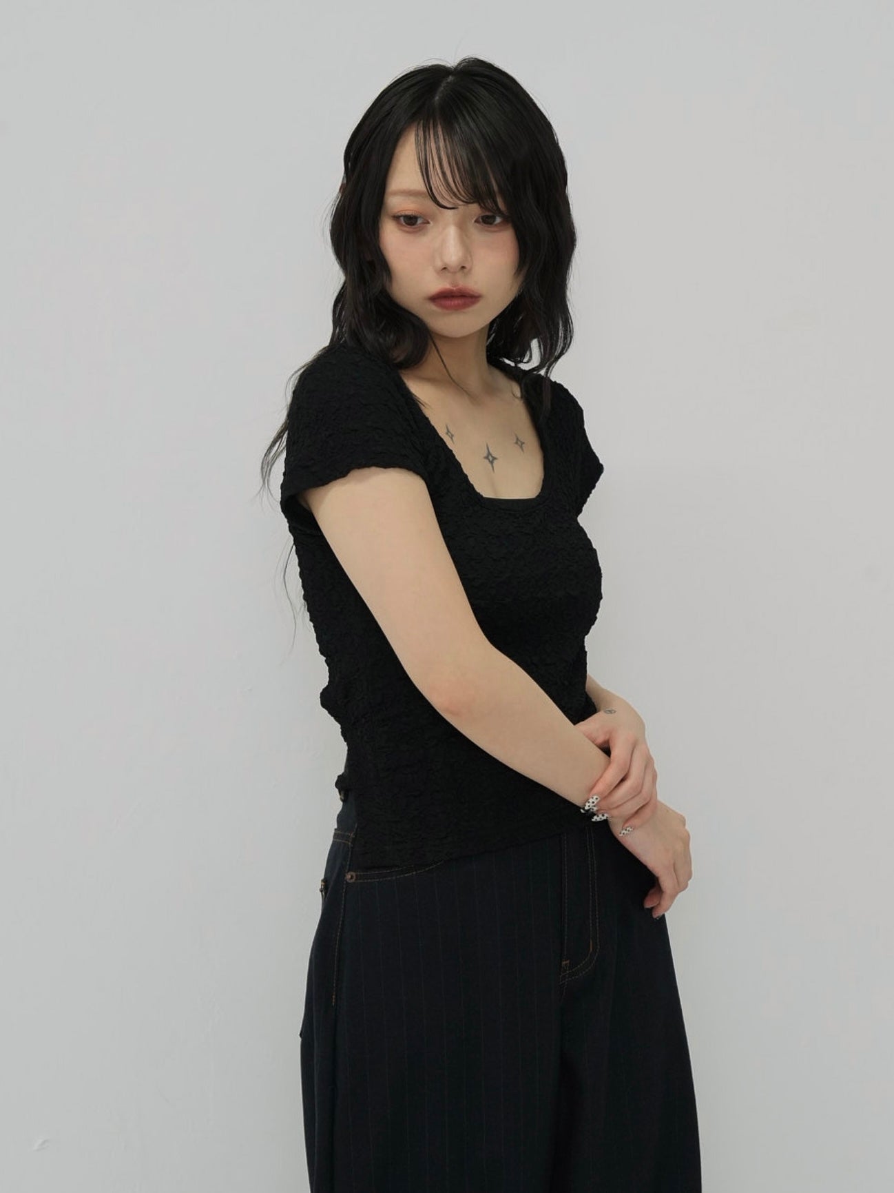 ribbon open back tops