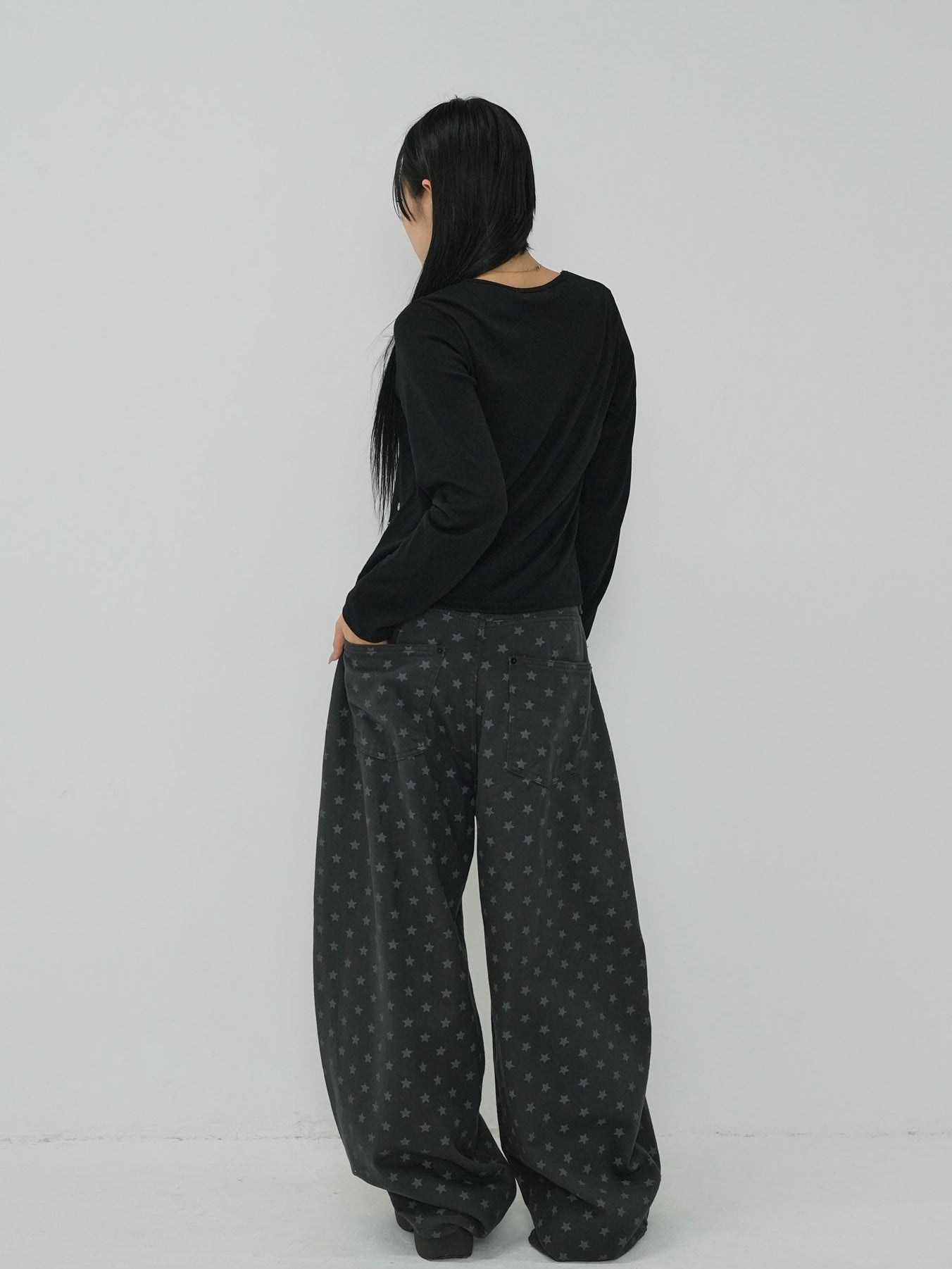 star dot balloon pants