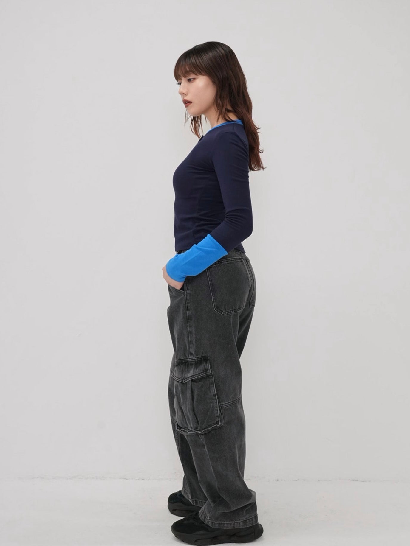 military denim pants